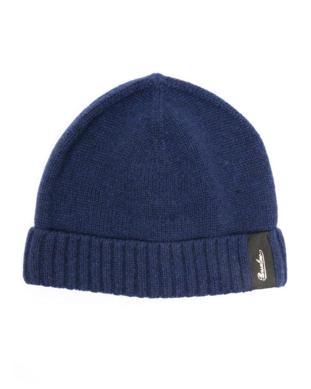 Borsalino Blue Logo Beanie Cap