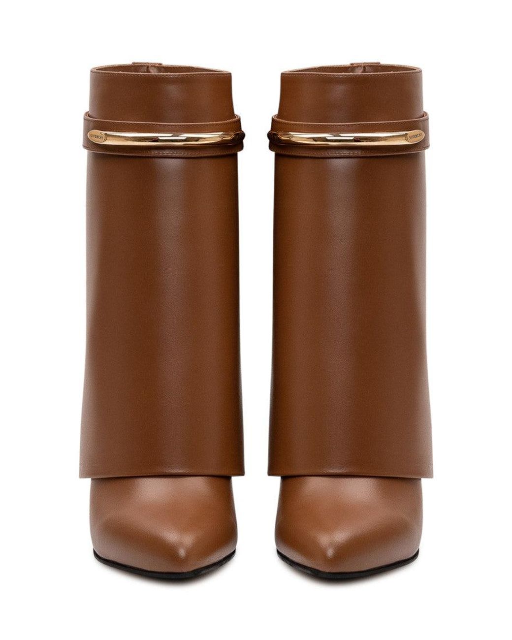 Givenchy Brown Shark Pinch Mini Ankle Boots