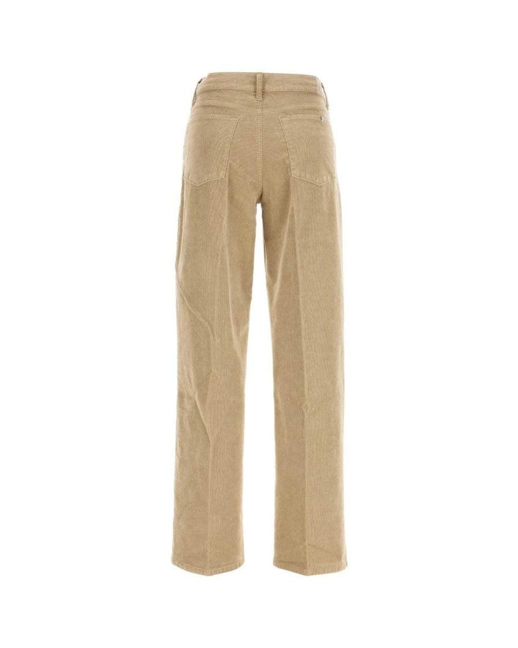 7 For All Mankind Natural Straight Mid Rise Jeans