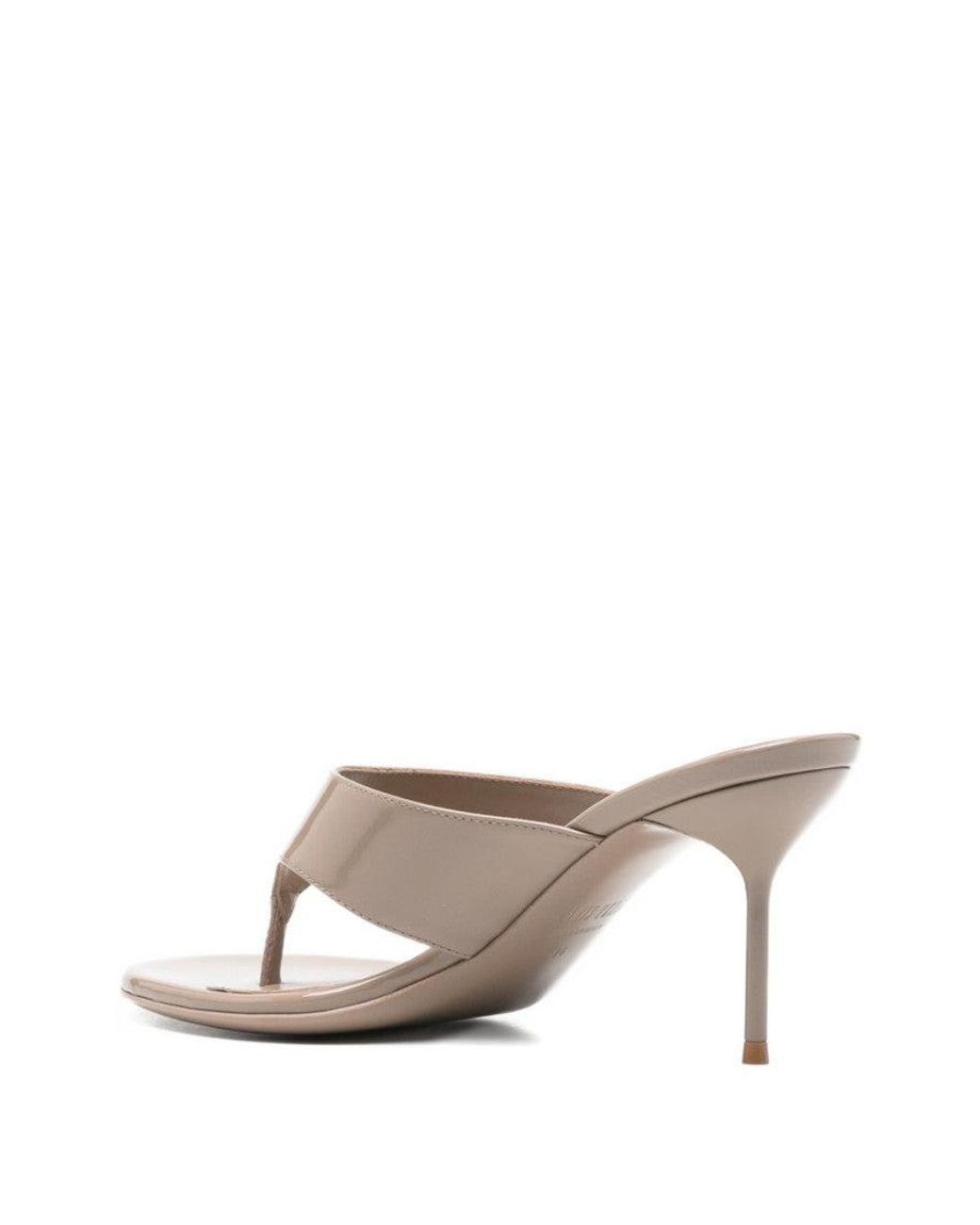 Paris Texas White Taupe Slip-On Heels