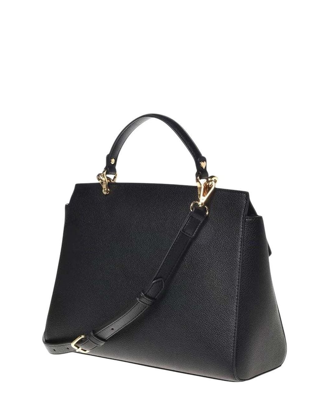 Love Moschino Black Logo Medium Satchel