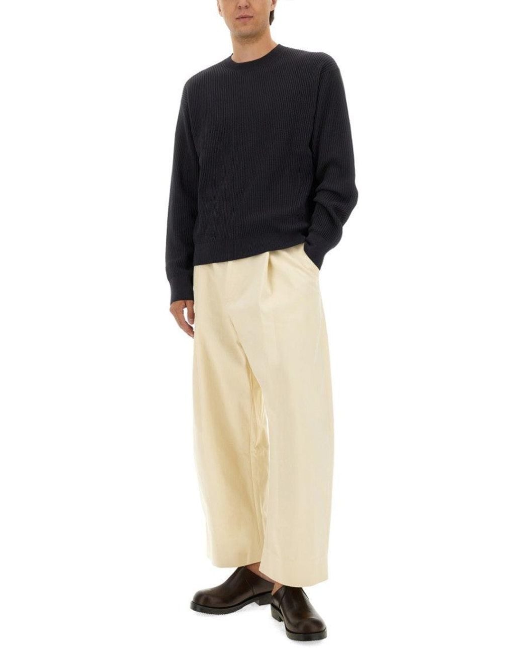 Studio Nicholson Blue Dark Knitted Sweater for men