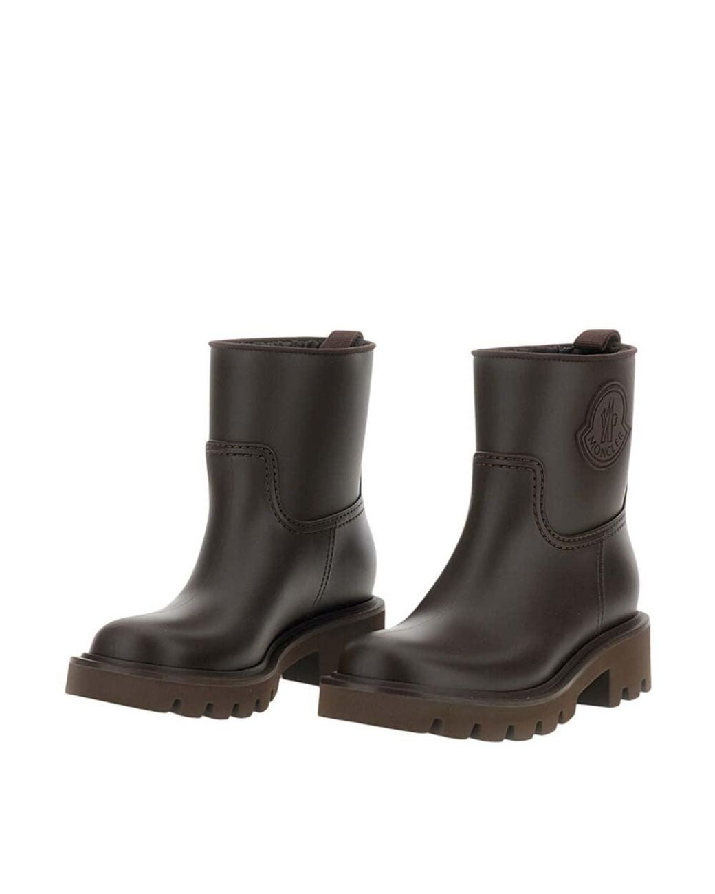 Moncler Brown Leather Boots
