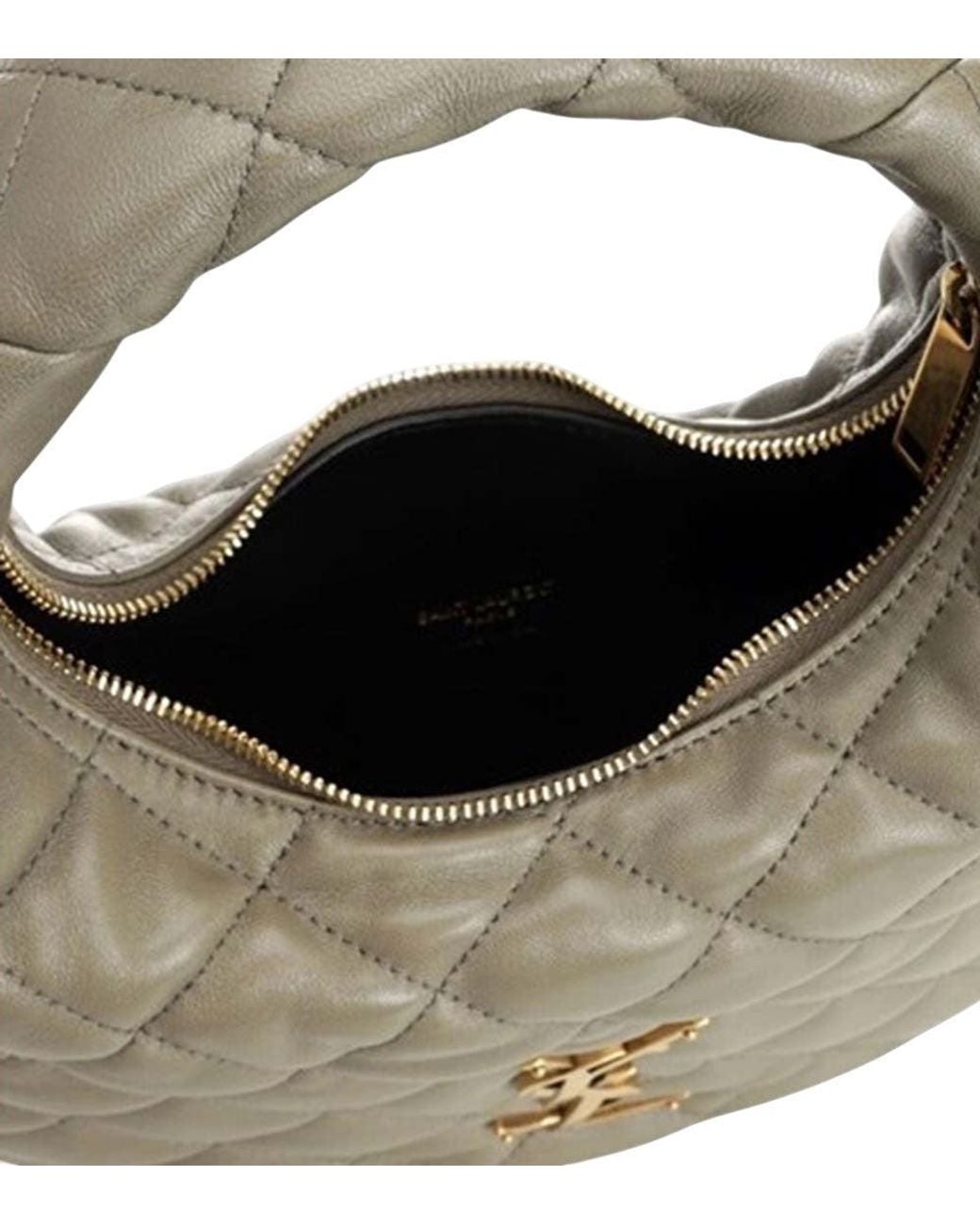 Saint Laurent Gray Icarino Small Hobo