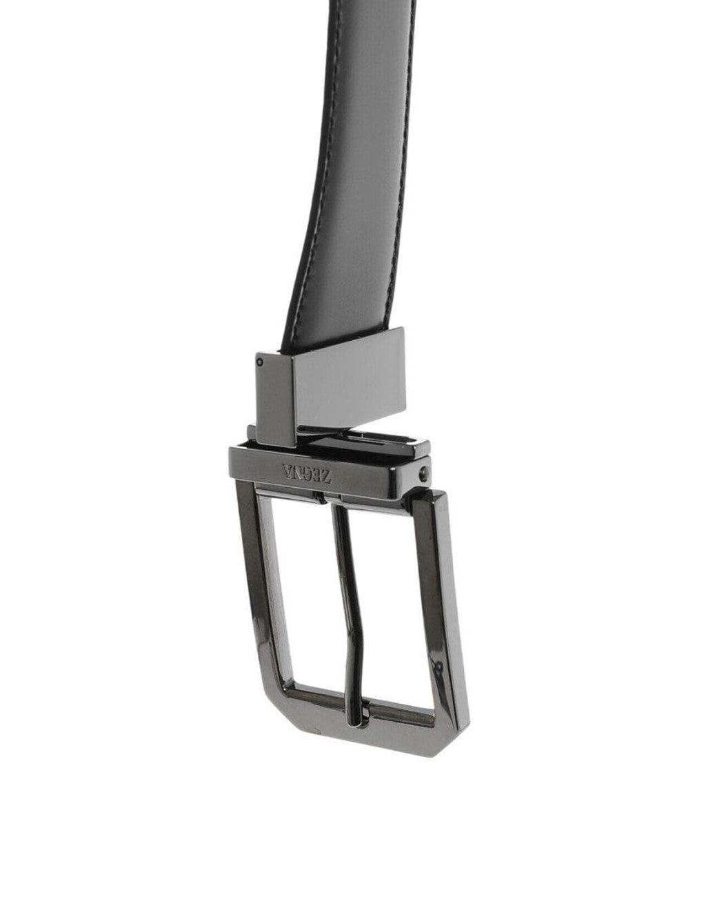 Zegna Gray Solid Formal Belt for men
