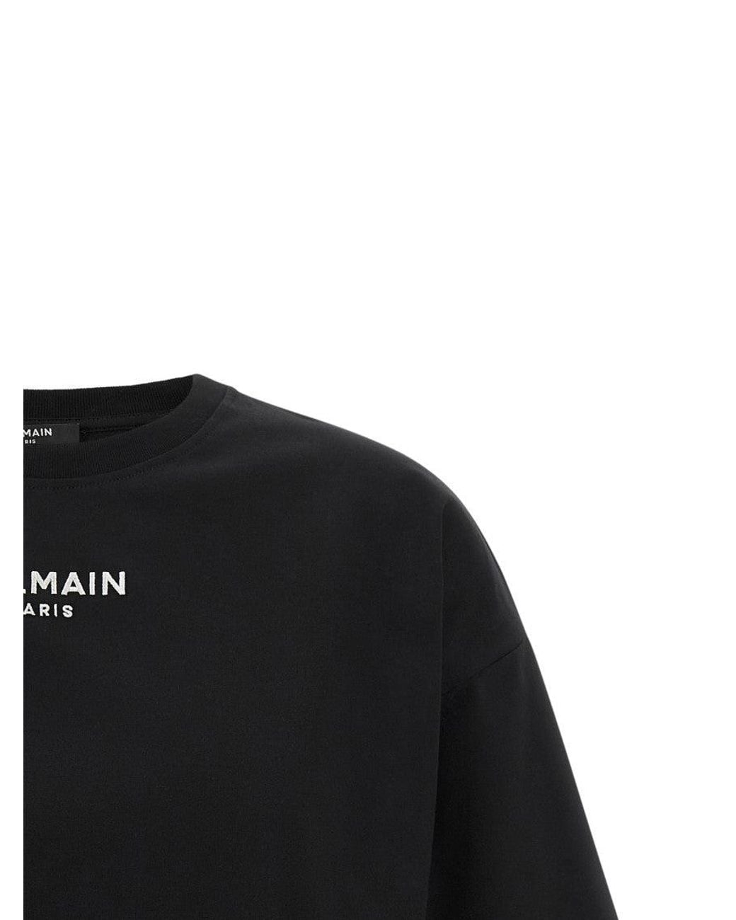 Balmain Black Logo Crew Neck T-Shirt