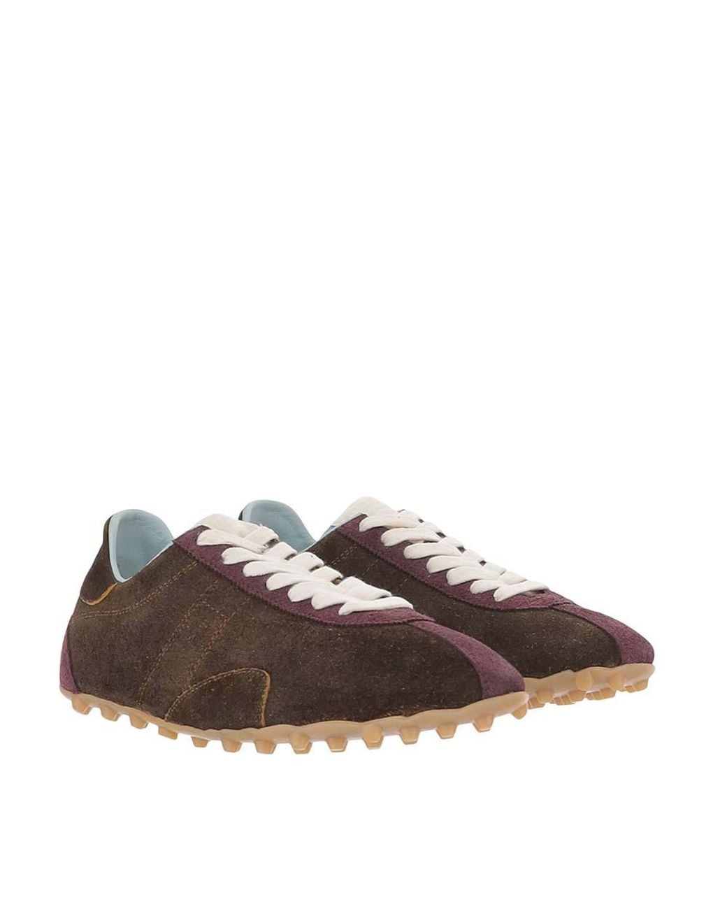 Maison Margiela Brown Sprinters Patchwork Sneakers