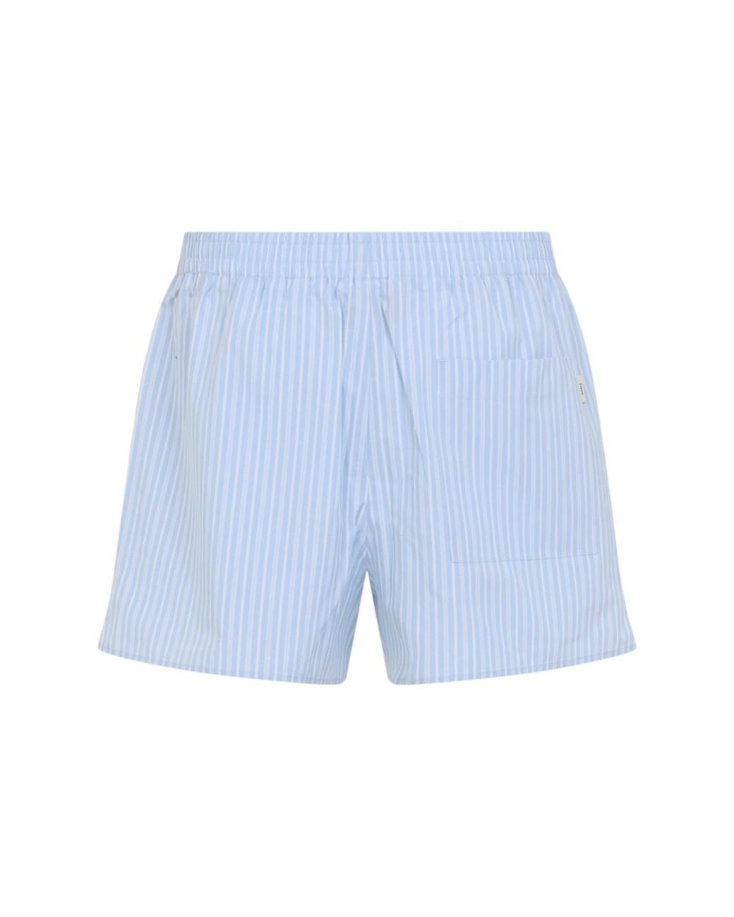 AMI Blue Stripes Shorts