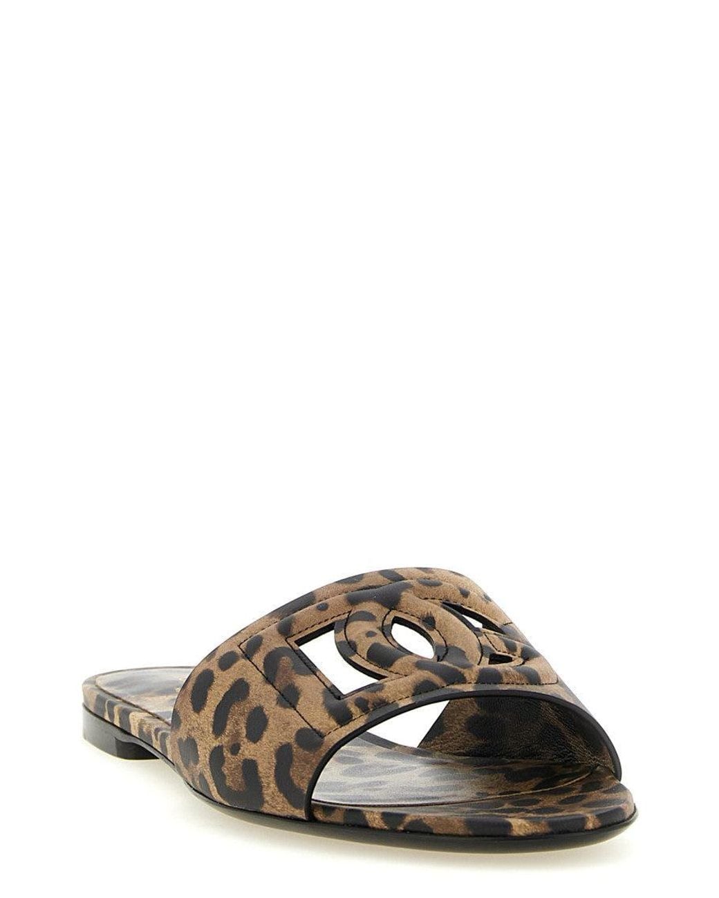 Dolce & Gabbana Multicolor Print Slip On Flats