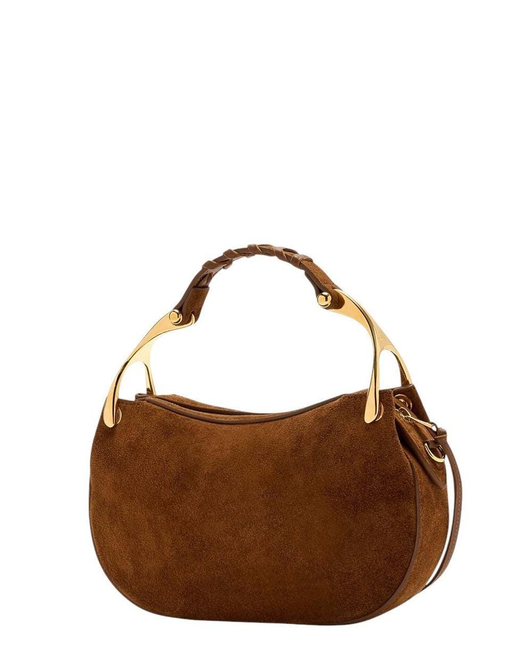 McQueen Brown Wishbone Mini Shoulder Bag