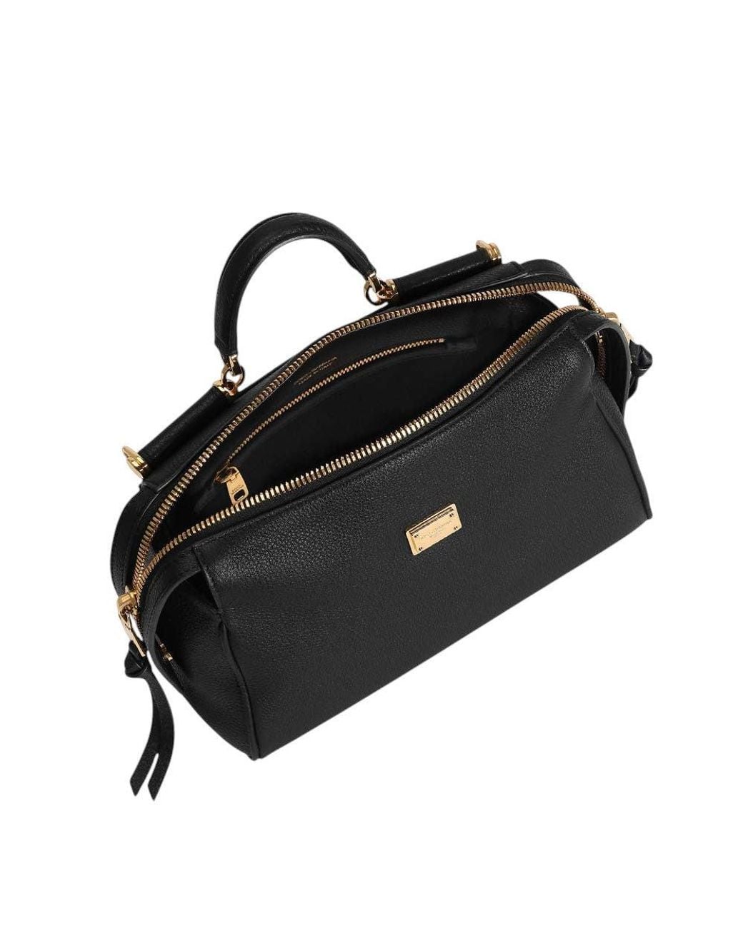 Dolce & Gabbana Black Vittoria Mini Satchel