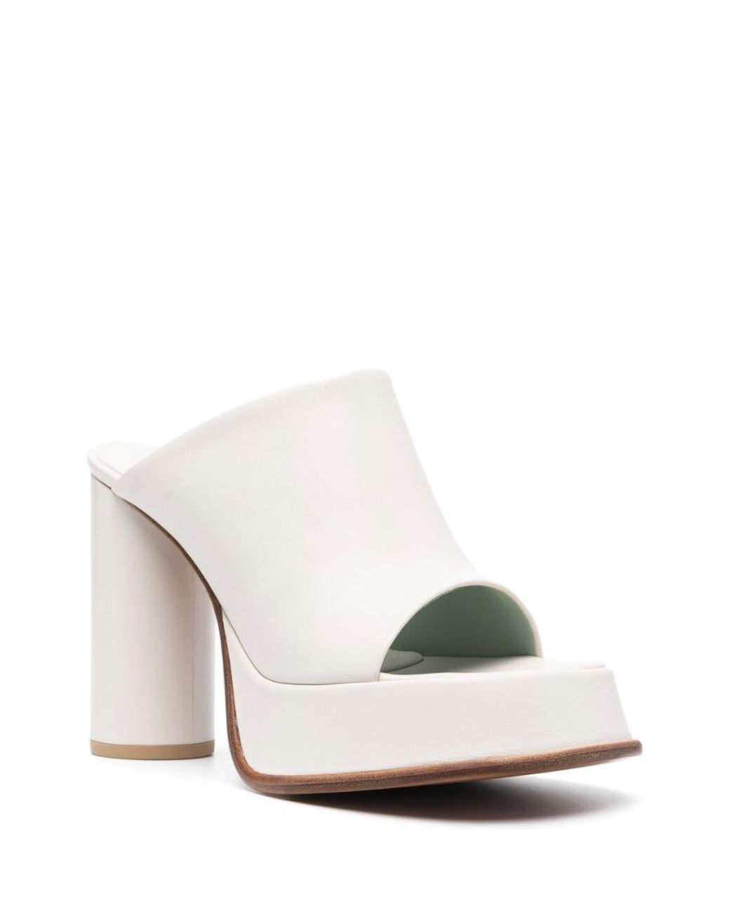 Ambush White Leather Heels