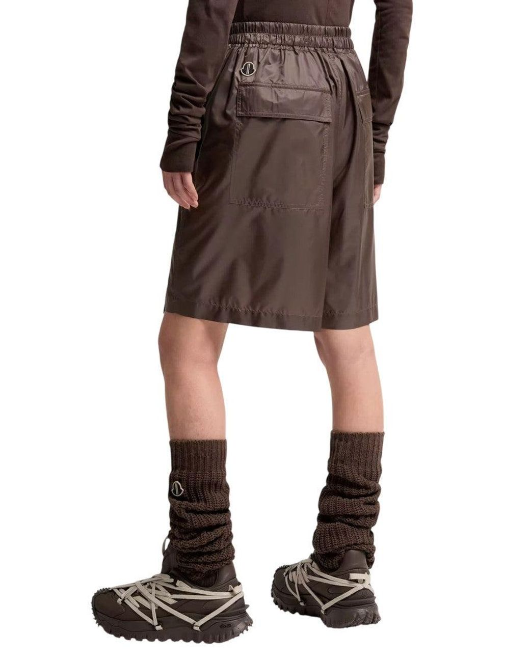 Moncler Brown Solid Shorts