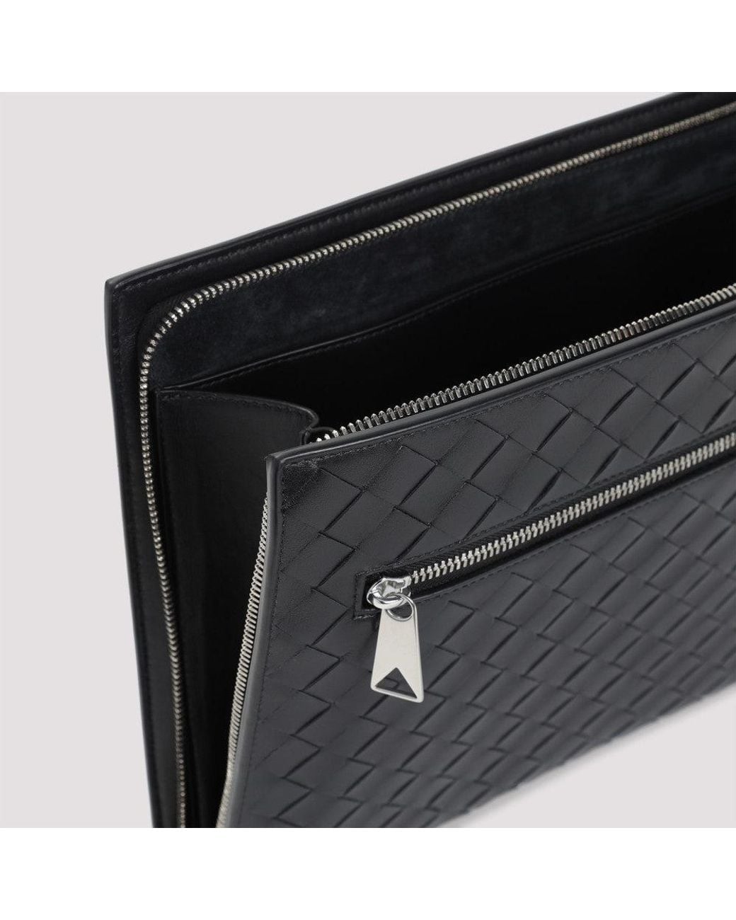 Bottega Veneta Black Intrecciato Clutch for men