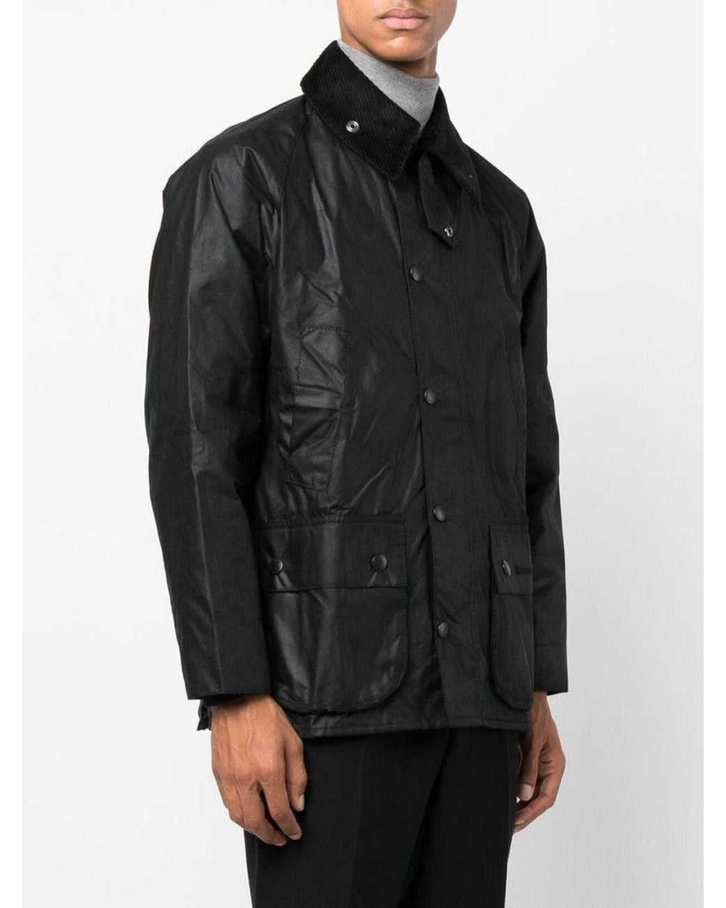 Barbour Black Embroidered Logo Jacket for men