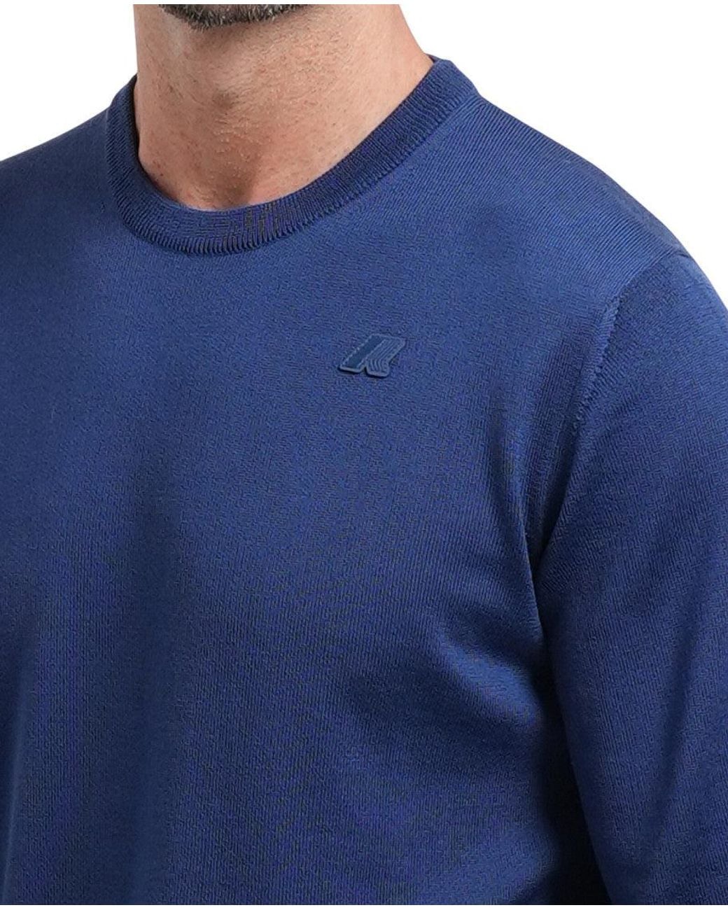 K-Way Blue Crew Neck Sweater for men