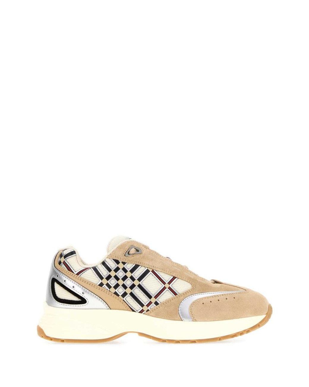 Burberry White Eclipse Runner Sneakers