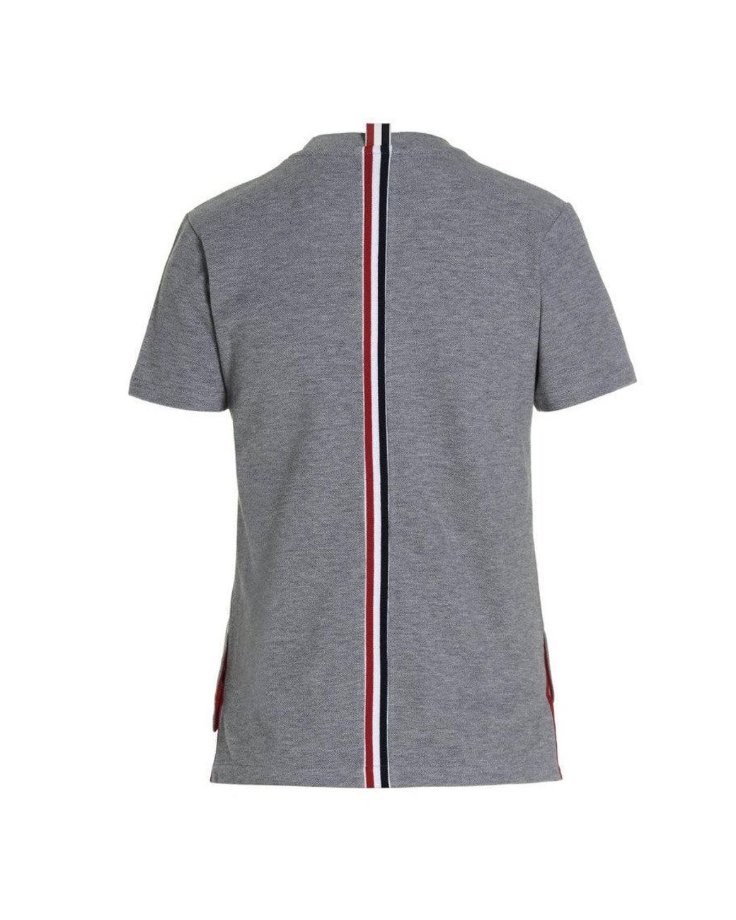 Thom Browne Gray Rwb Stripe T-Shirt