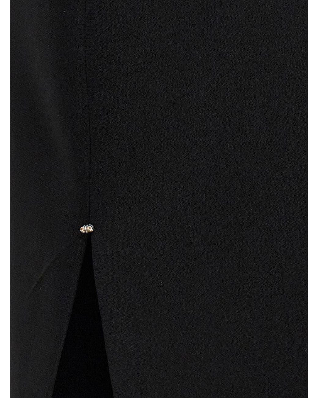 Sportmax Black One Shoulder Maxi Dress