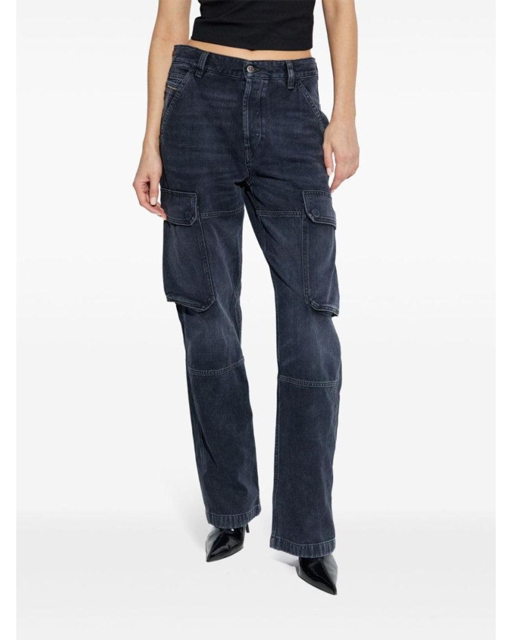 DIESEL Blue D-Pot-Cargo Jeans