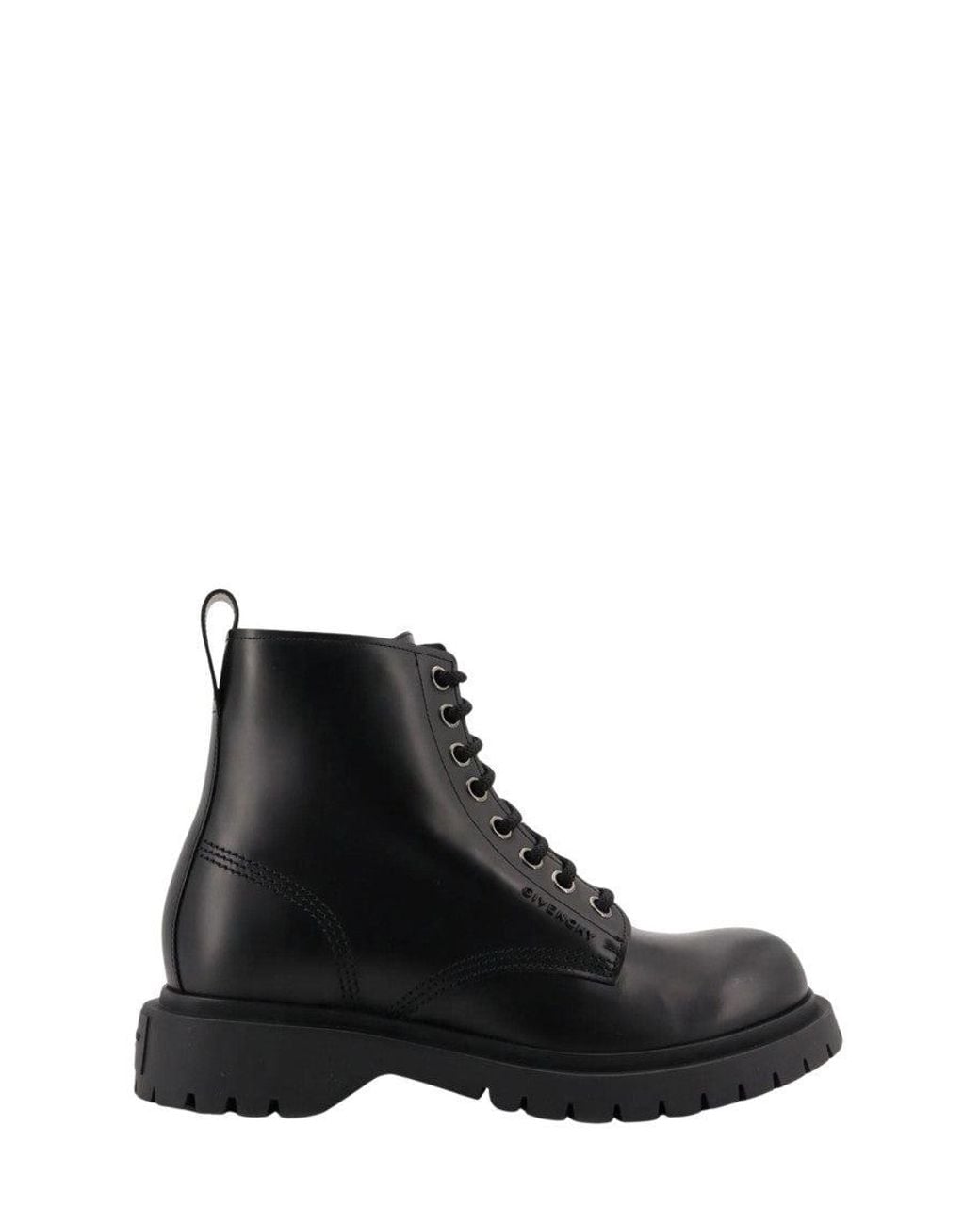 Givenchy Black Leather Boots for men
