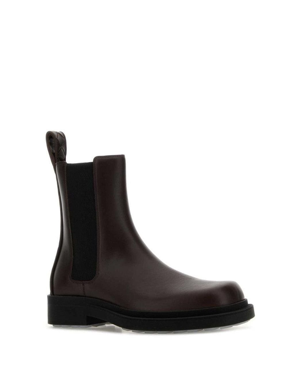 Bottega Veneta Black Leather Boots for men