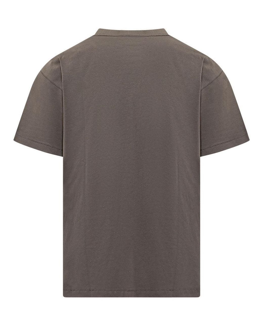 DIESEL Gray Crew Neck T-Shirts for men