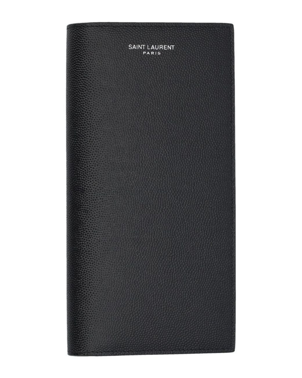 Saint Laurent Black Continental Logo Wallet for men