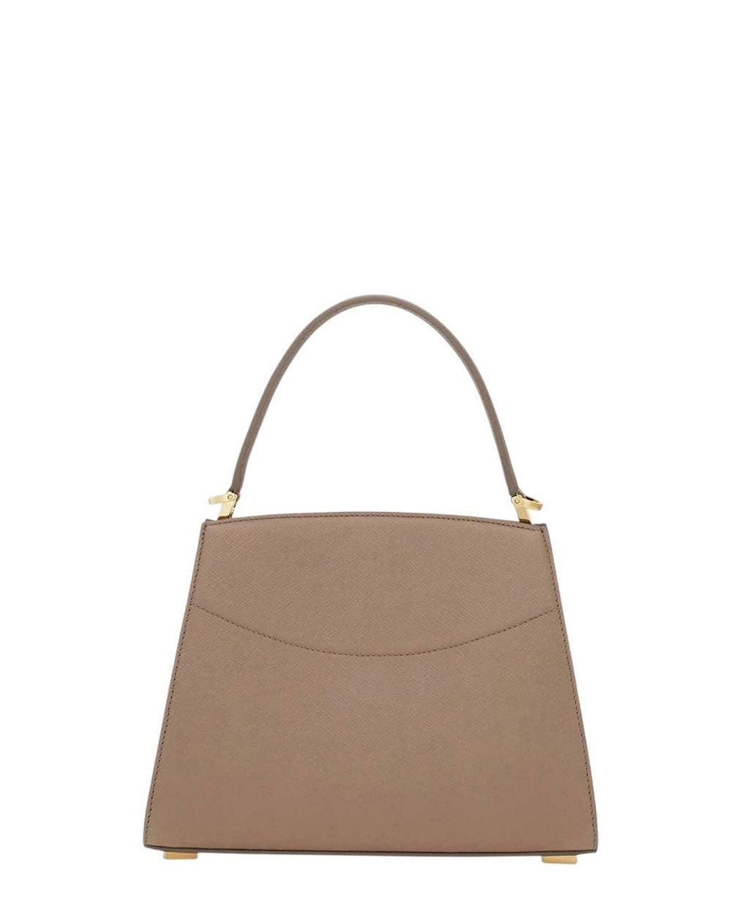 Ferragamo Brown Taupe Studio Xs Satchel