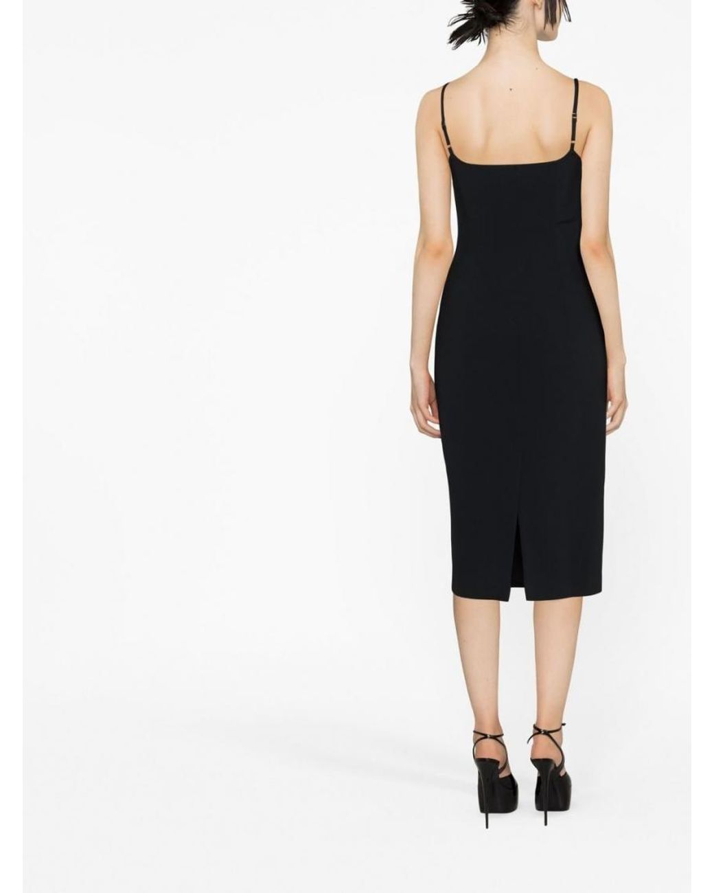 Blumarine Black Rhinestones Embellished Mini Dress