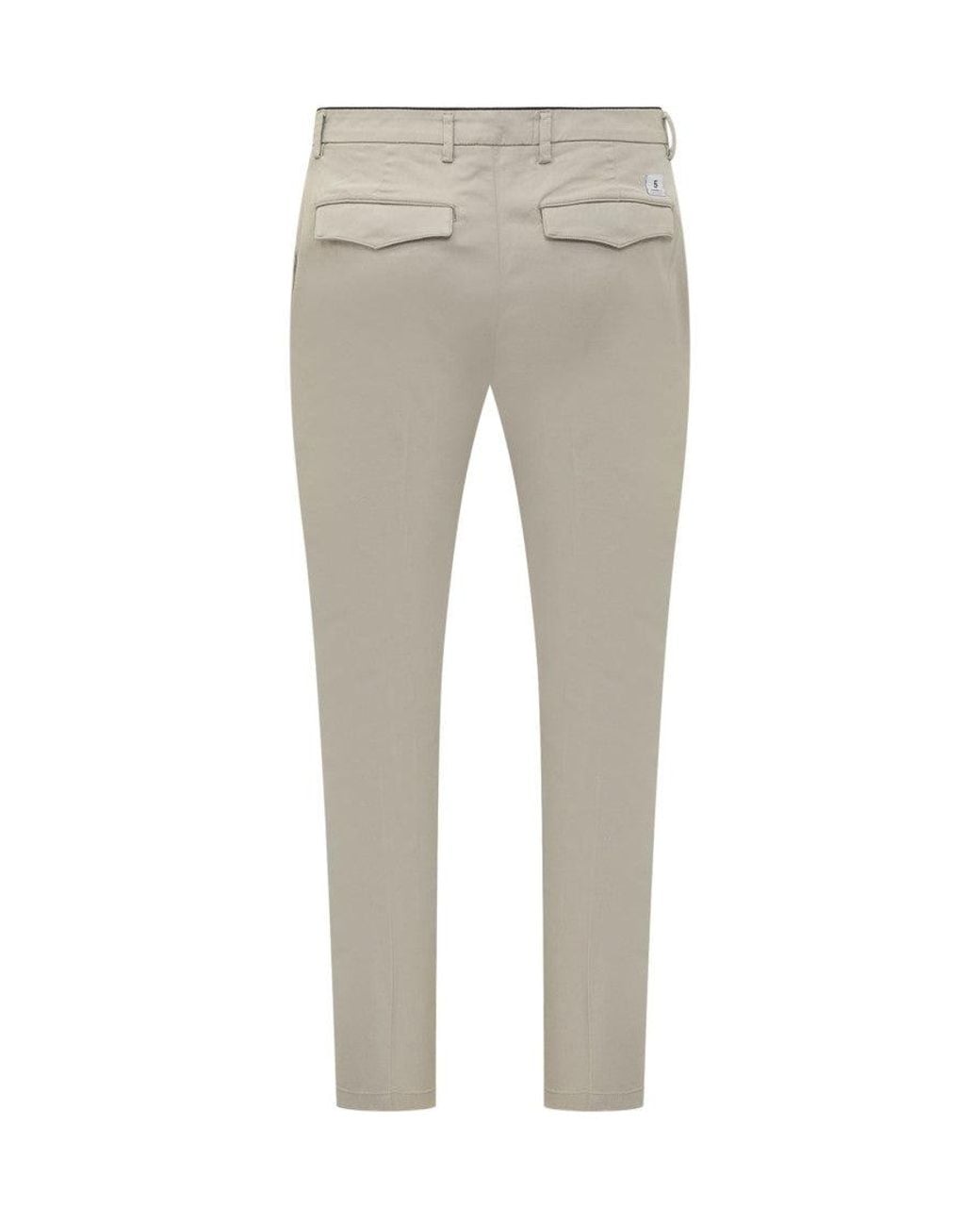 Department 5 Gray Light Slim Chino Pants for men