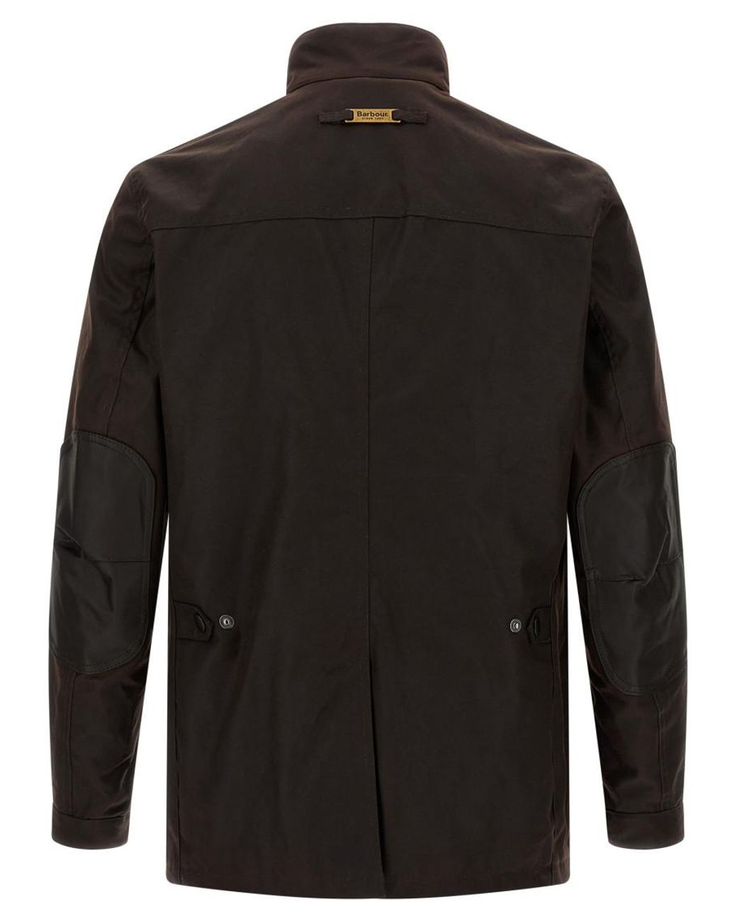Barbour Black Solid Mock Collar Jacket for men