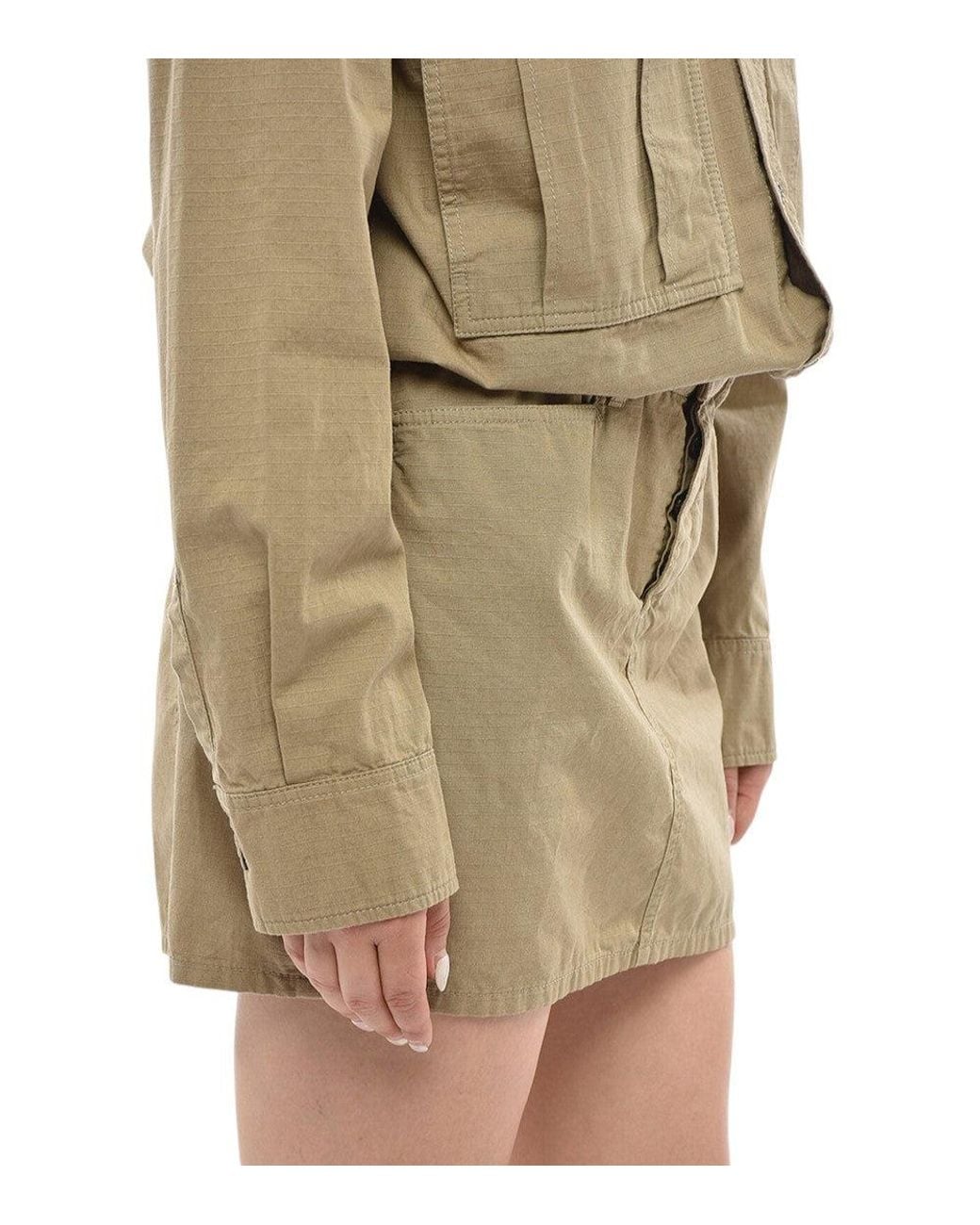 DSquared² Natural Shirt Collar Mini Dress