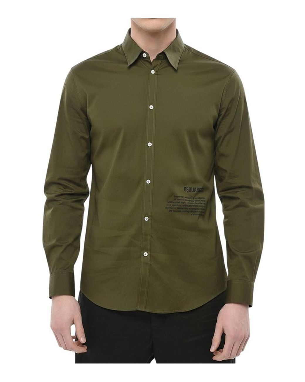 DSquared² Green Slim Logo Shirt for men