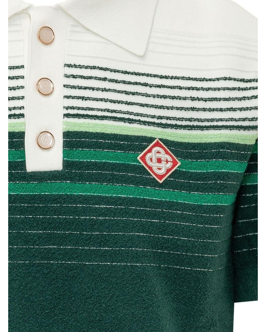 Casablanca Green Shirt Collar Polo for men