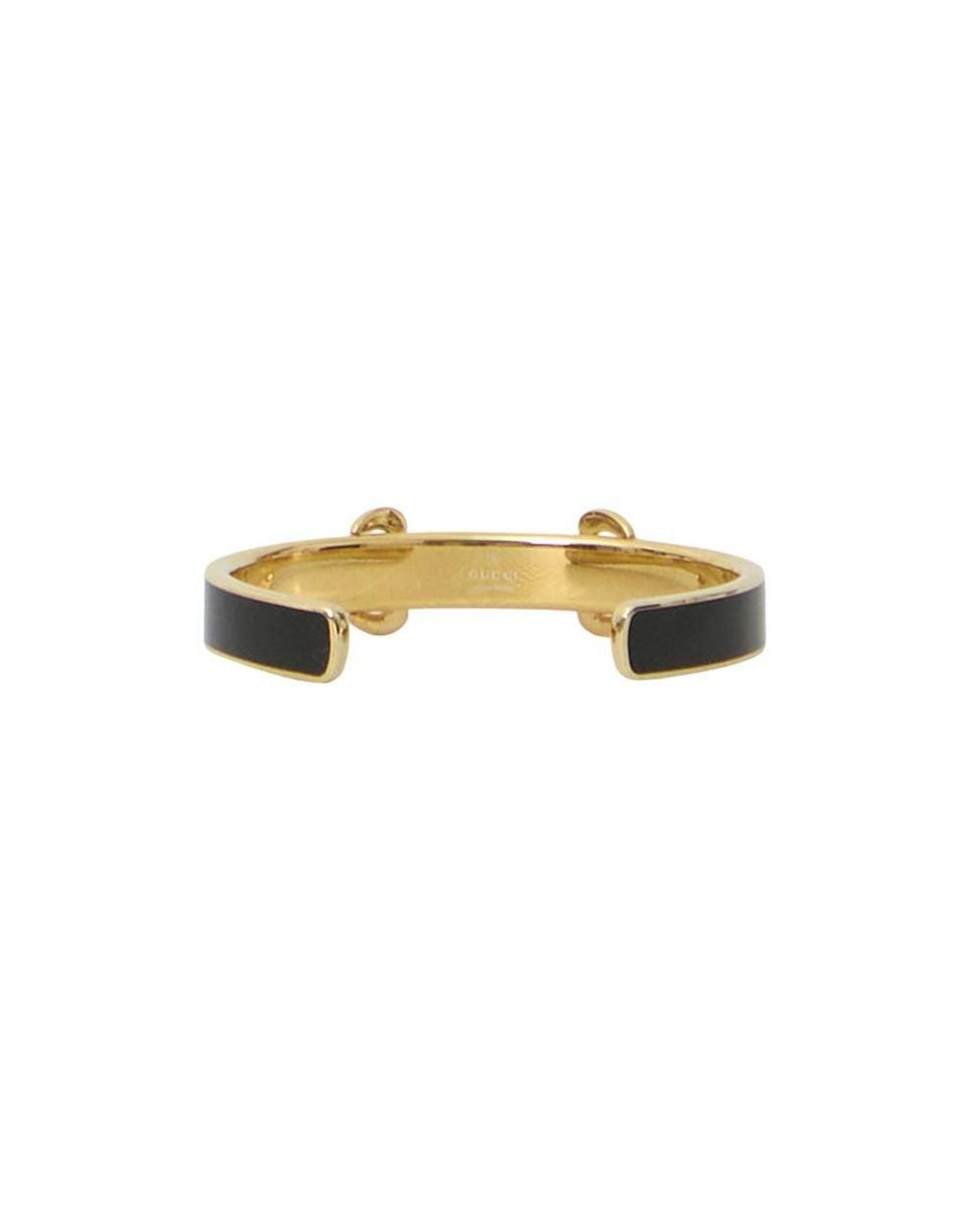 Gucci White Horsebit Cuff Bracelet