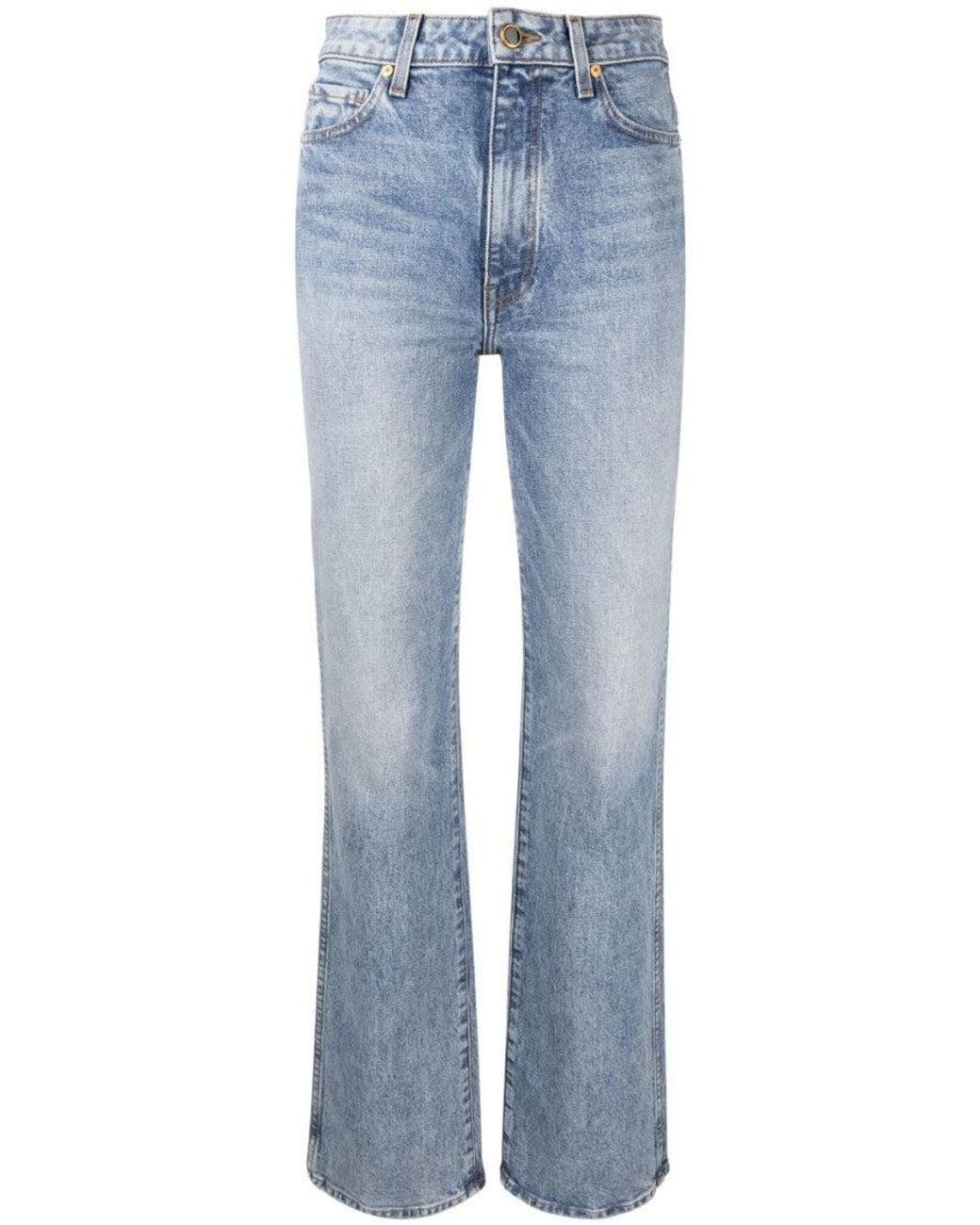 Khaite Blue Straight-Leg Denim Jeans