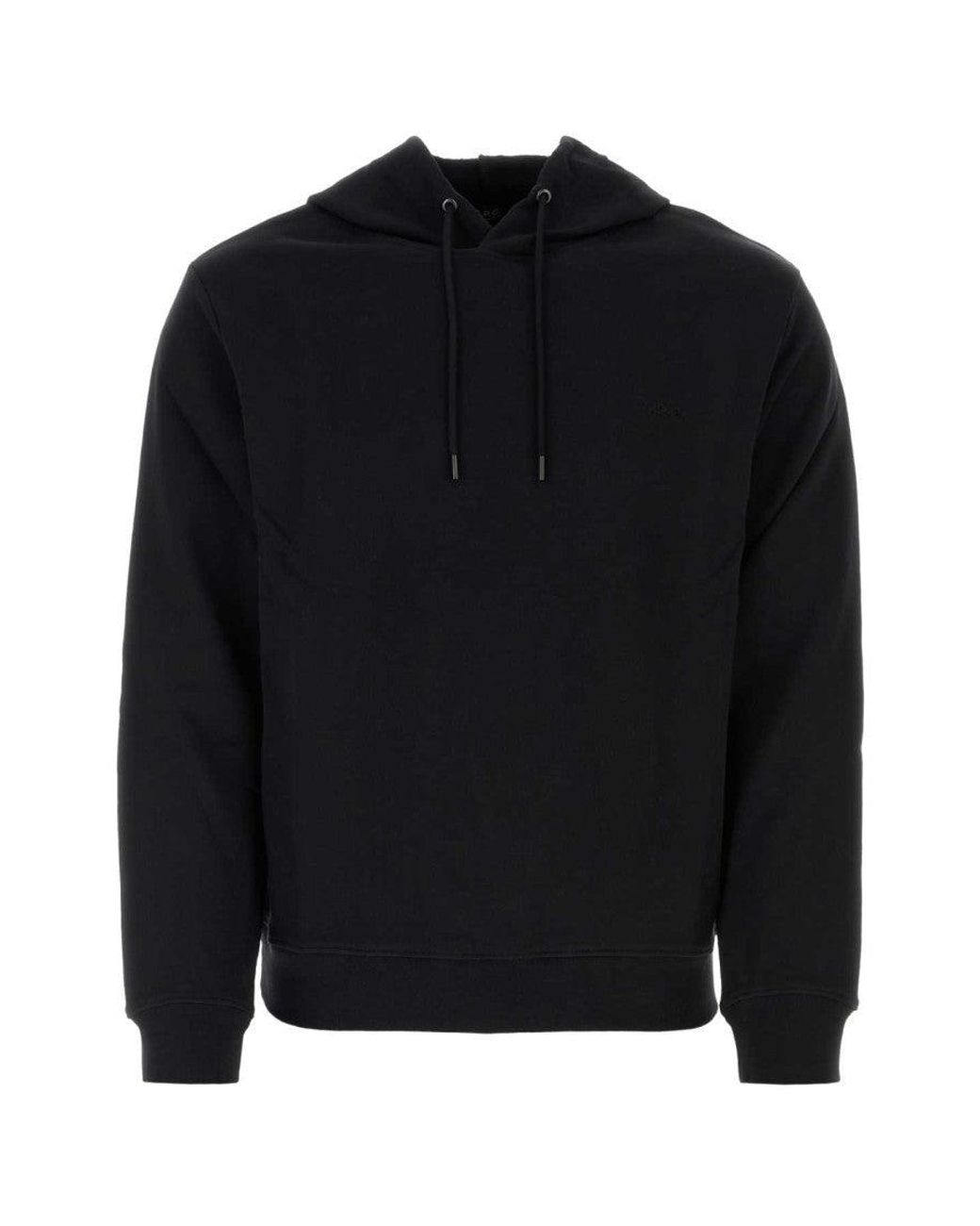 A.P.C. Black Cotton Sweatshirt for men