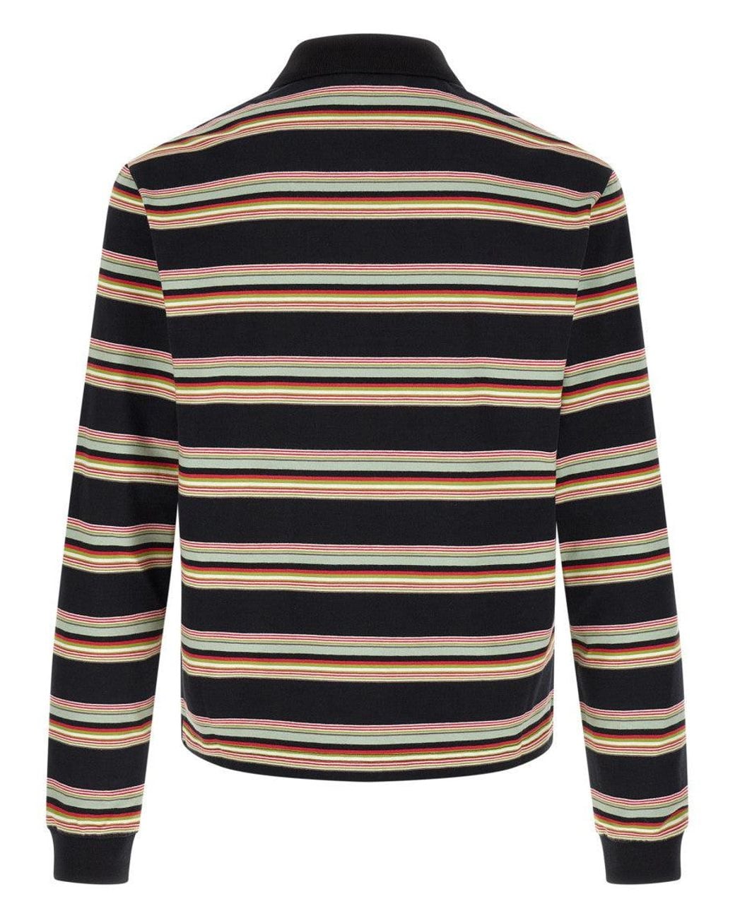 Marni Black Stripes Full Sleeves Polo for men