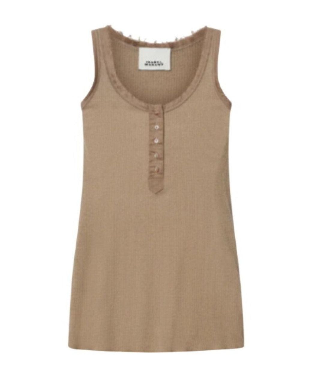 Isabel Marant Natural Scoop Neck T-Shirt