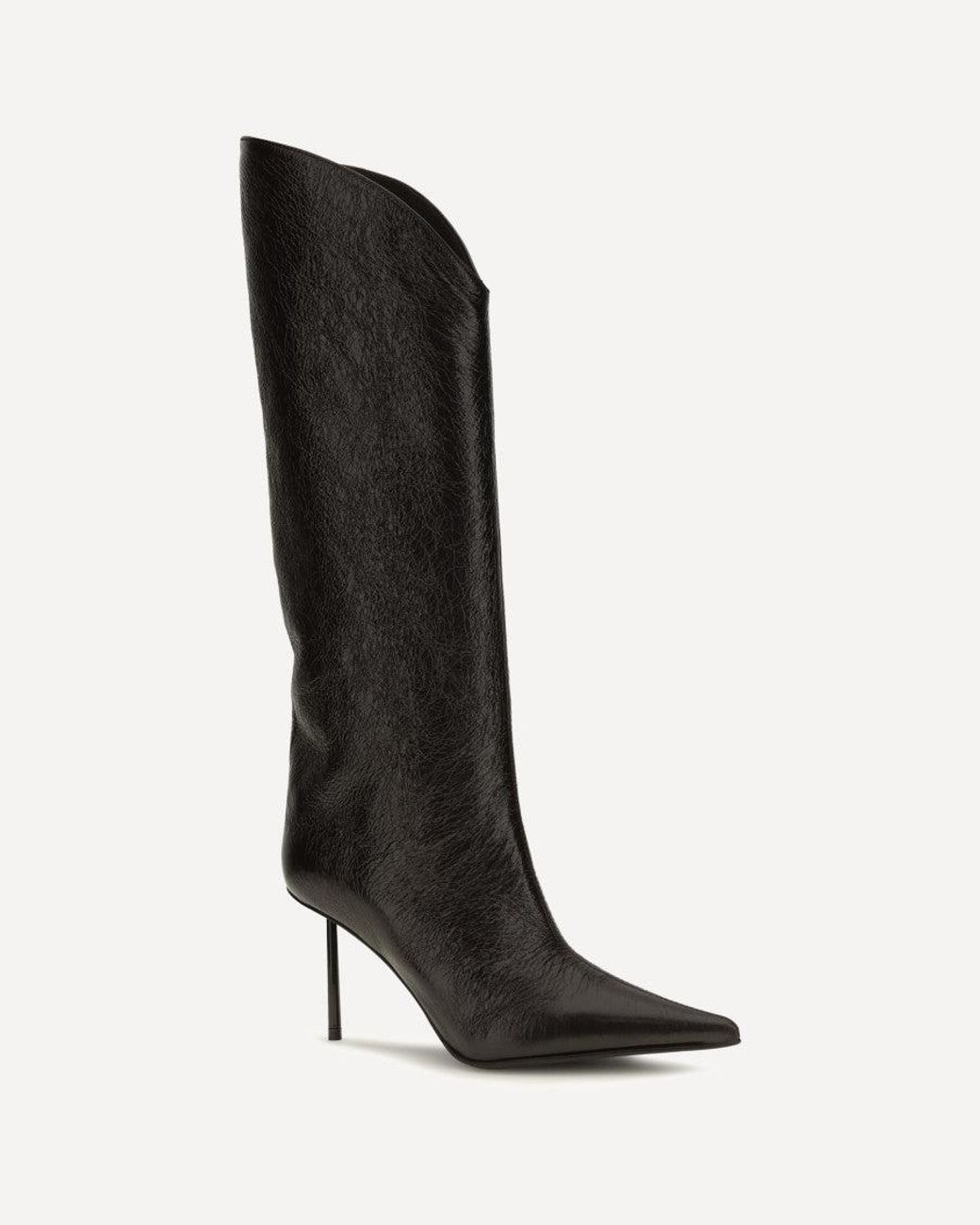 Le Silla Black Textured Futura Boots