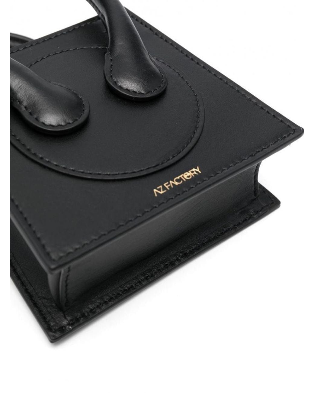 AZ FACTORY Black Leather Mini Crossbody Bag