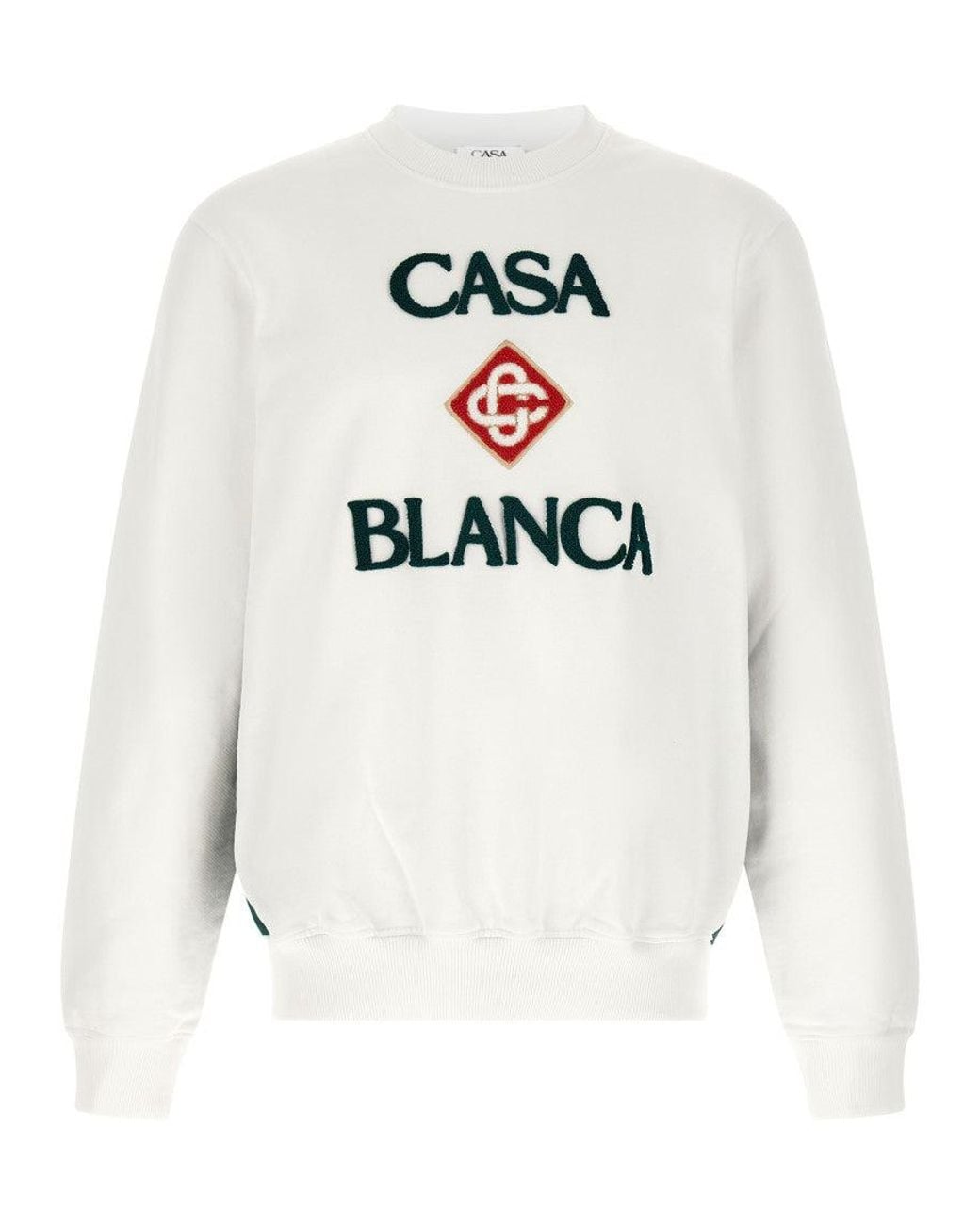 Casablanca White Crew Neck Sweatshirt for men
