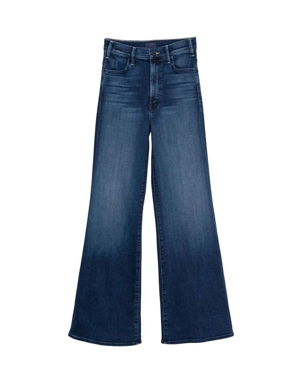 Mother Blue Flared High Rise Jeans
