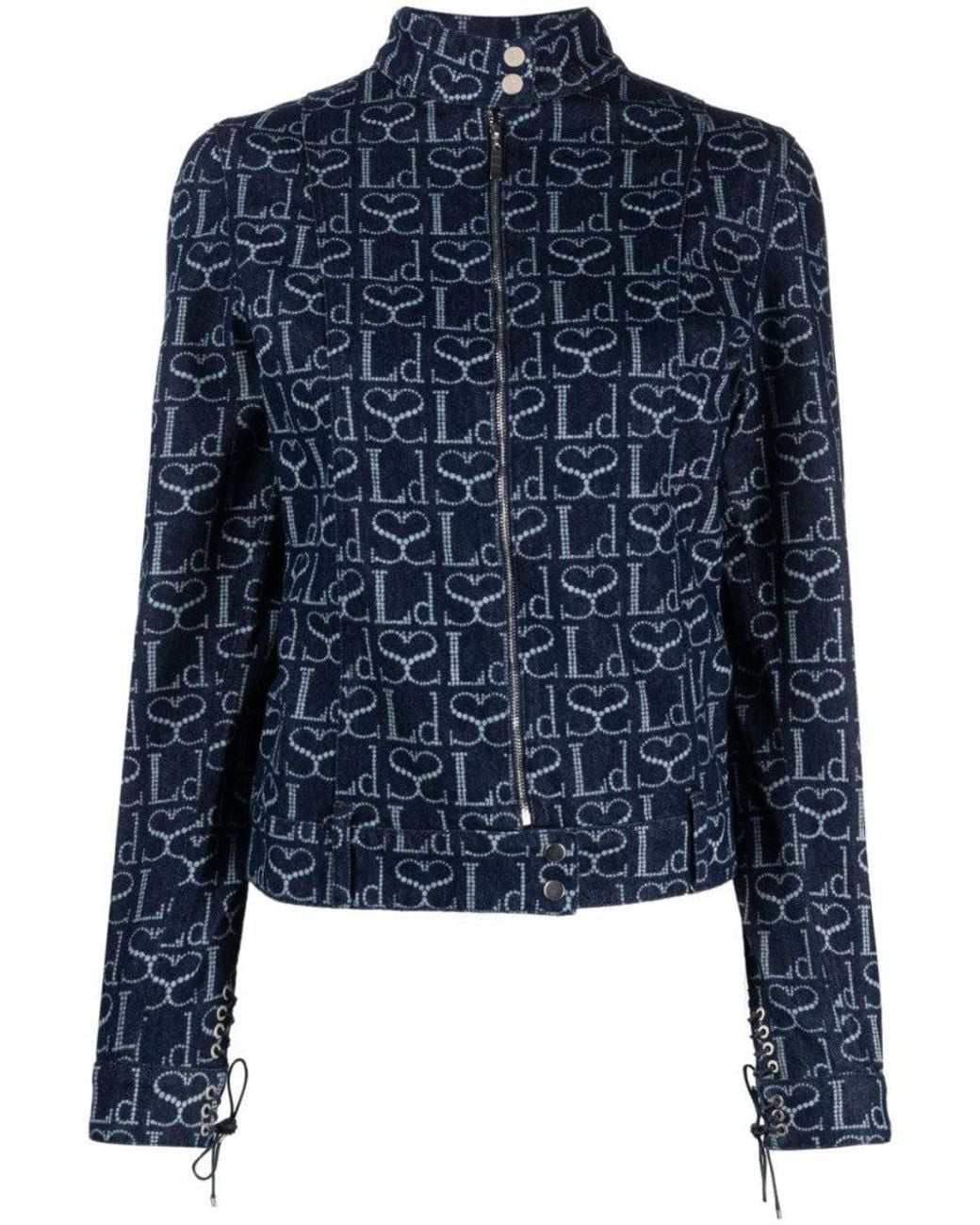 Ludovic de Saint Sernin Blue Jacket With Logo