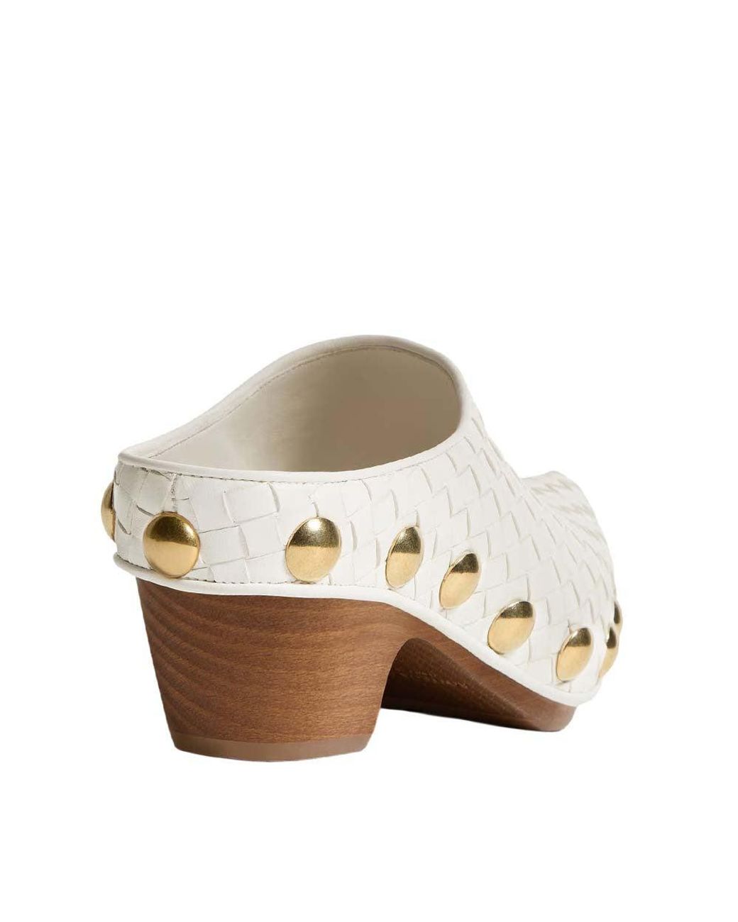 Bottega Veneta White Woven Mules