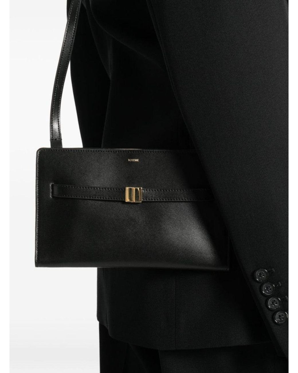 Totême Black Belted Mini Crossbody Bag