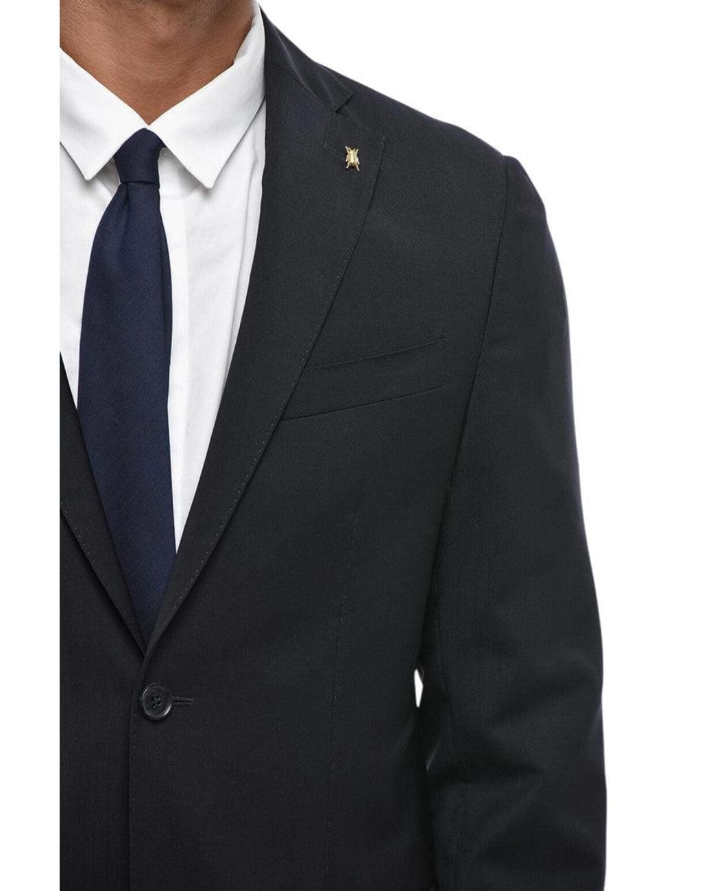 Corneliani Blue Notched Lapel Suit for men