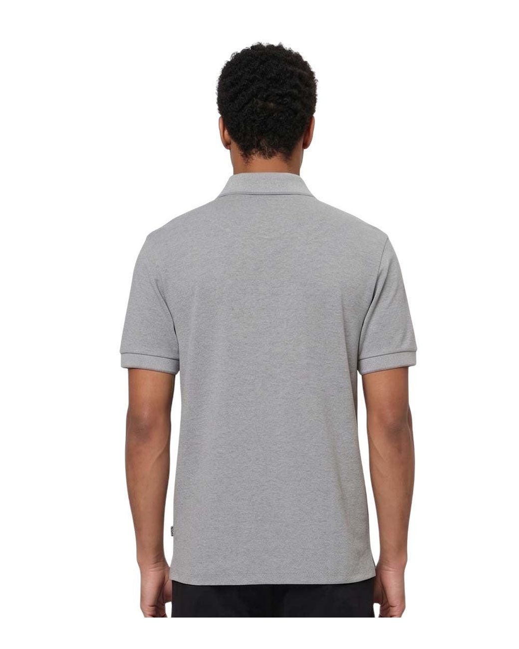 Boss Gray Shirt Collar Polo for men