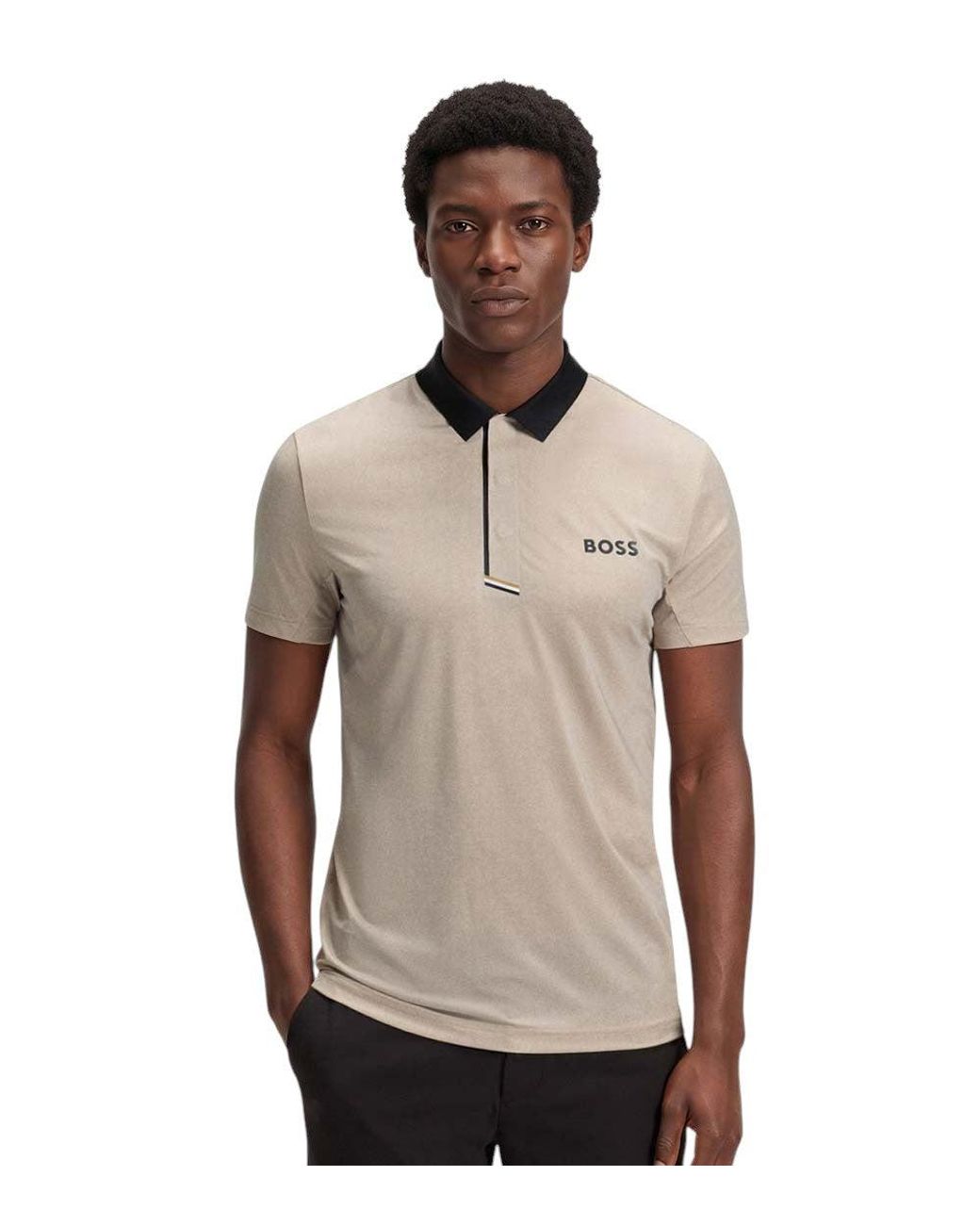 Boss Natural Light Shirt Collar Polo for men